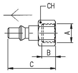 STEEL FEMALE PLUG